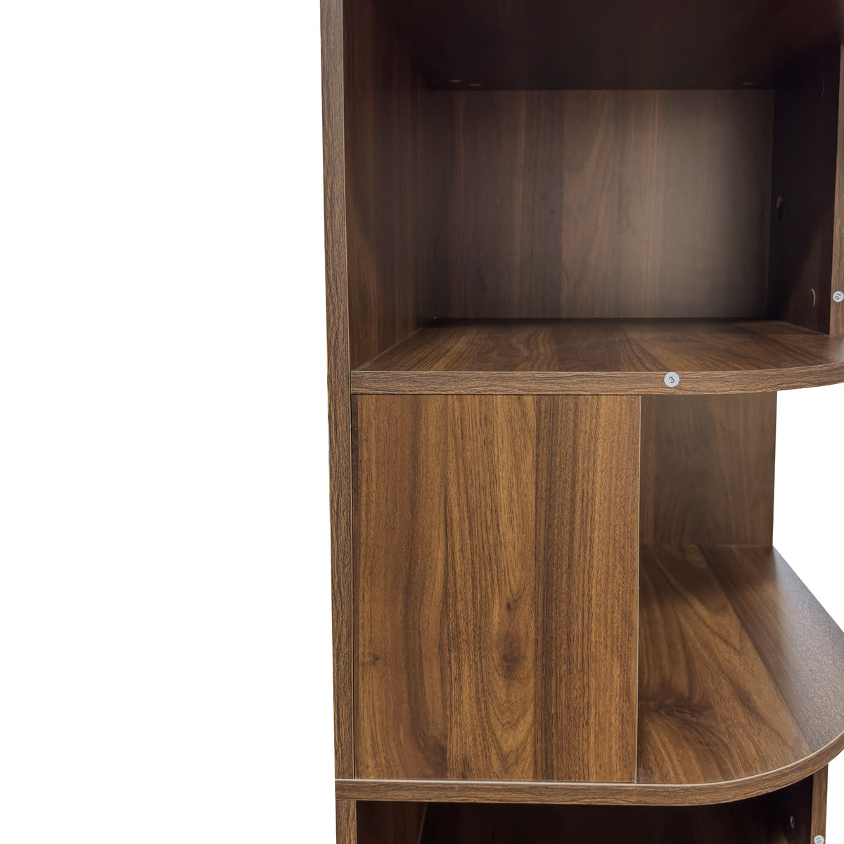 Corner Bookshelf, 6-Tier Modern Corner Book Shelf with Baffle