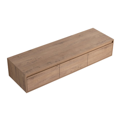 60" (58-1/16")Bathroom Cabinet,Soft Close Drawer,Float Mounting Design (Only Vanity, Without Sink)