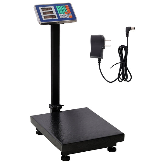 660lbs Weight Computing Digital Scale Floor Platform Scale, 0.1 lbs Accuracy Computing Floor Scale with LB/KG, Tare, Price Calculator