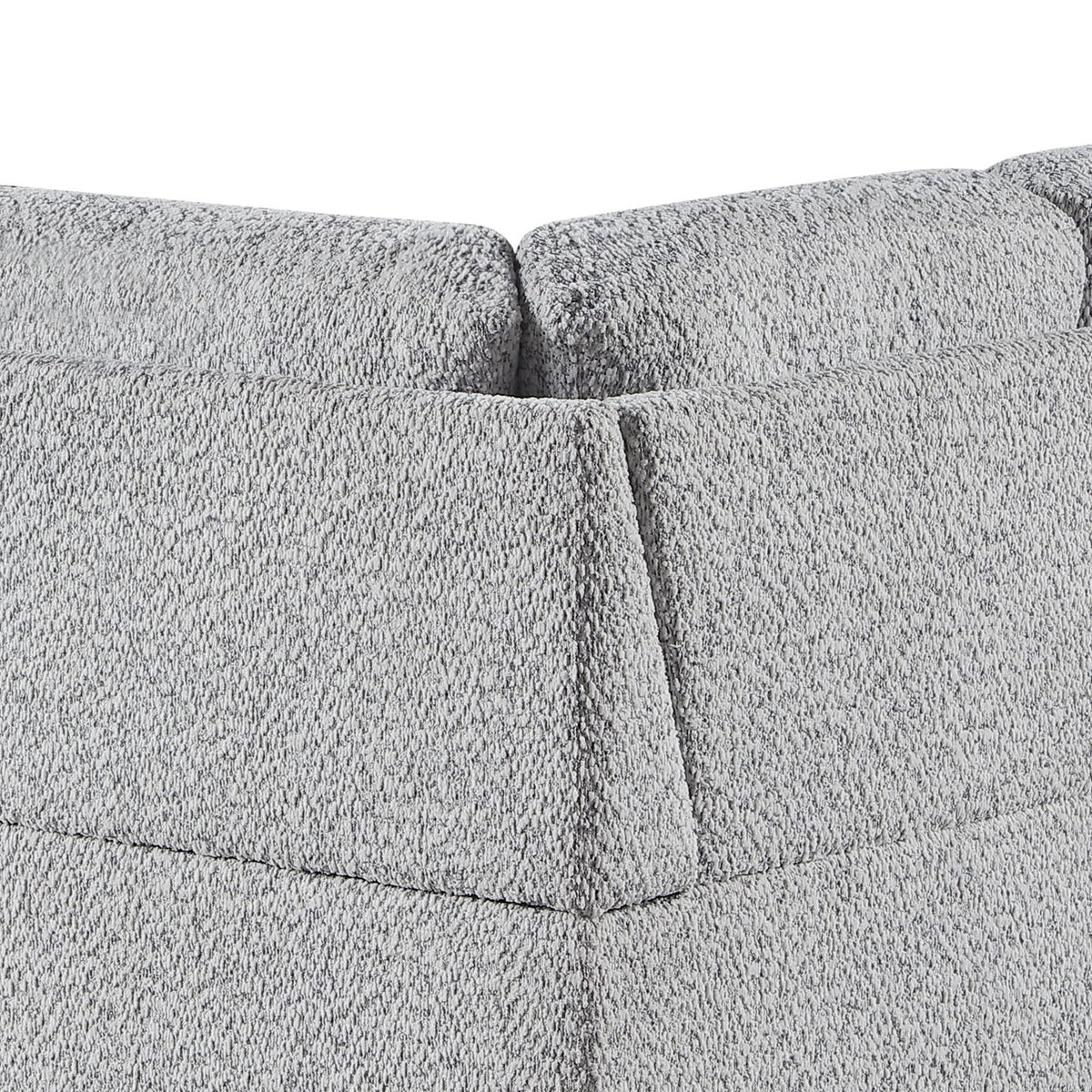 Giza Modular Sectional Sofa with Sleeper, Storage, USB Charging and Bouclé Upholstery in Gray