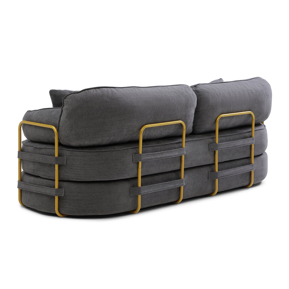 78.3" Queen Sleeper Sofa Bed, No Assembly Convertible Pull Out Futon Couch with Removable Backrest