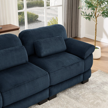 Ottoman Corduroy -Blue