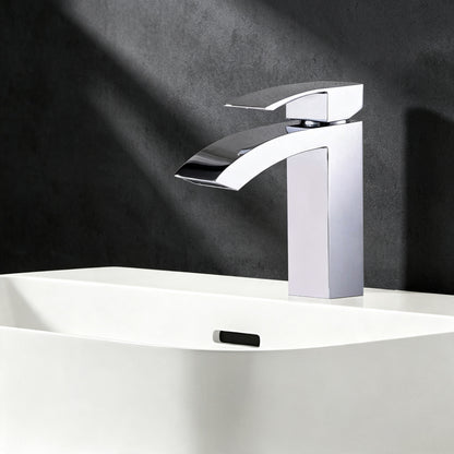 Single Hole Bathroom Faucet,Modern Single Handle Vanity Basin Faucet