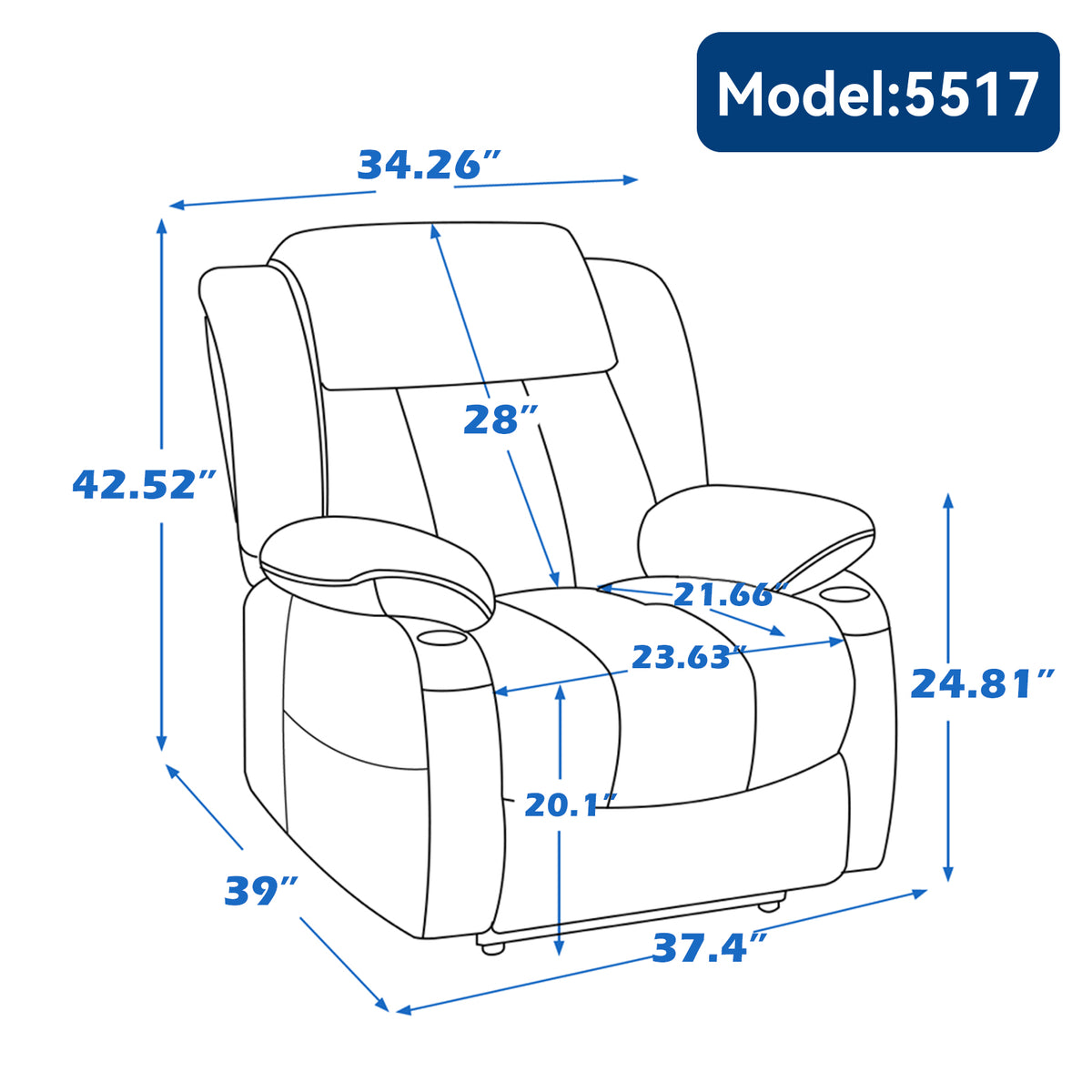 Up to 350 LBS Chenille Power Lift Recliner Chair, Heavy Duty Motion Mechanism with 8-Point Vibration Massage and Lumbar Heating, USB and Type-C Ports, Stainless Steel Cup Holders, Beige
