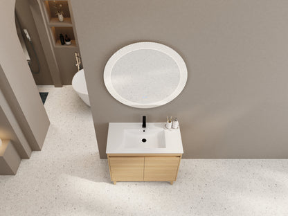 36" Freestanding Bathroom Vanity With Ceramic Sink