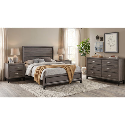 Wesley Grey Oak Queen 4-piece Bedroom Set