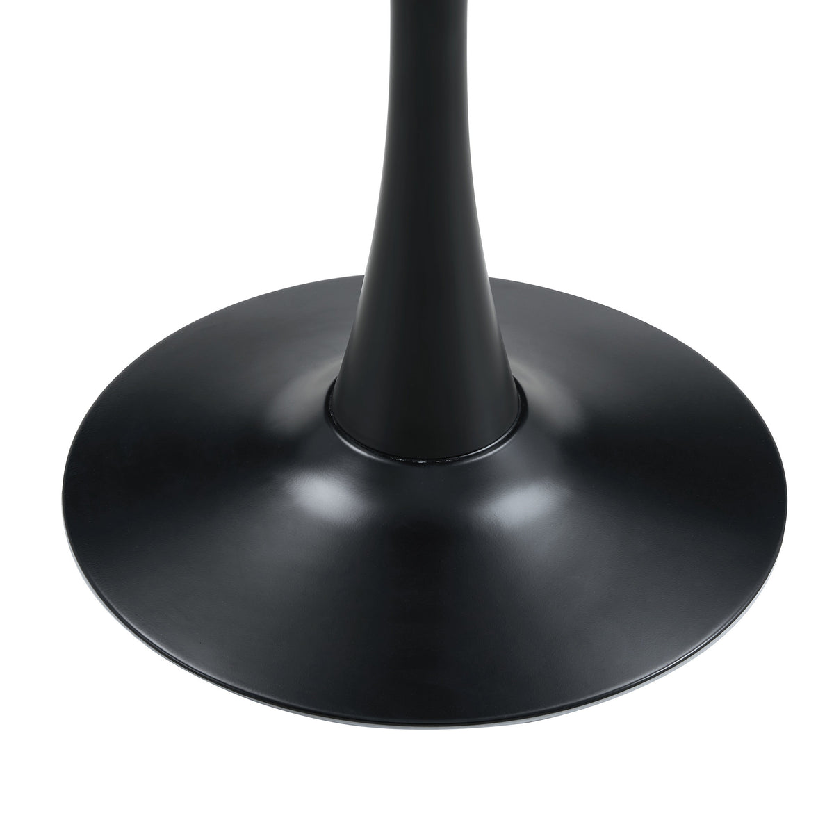 Round Dining Table, 31.5" Circle Tulip Table with Thickened Tabletop & Metal Pedestal, Mid Century Modern Bistro Table for Kitchen, Small Places, Living Room, Cafe (Faux Wood)W2920P405350