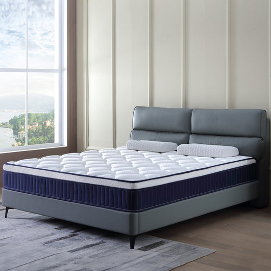Cool 10 Inch Plush Gel Memory Foam Pocket Spring Hybrid Mattress In A Box With Certipur-US Certified Memory Foam