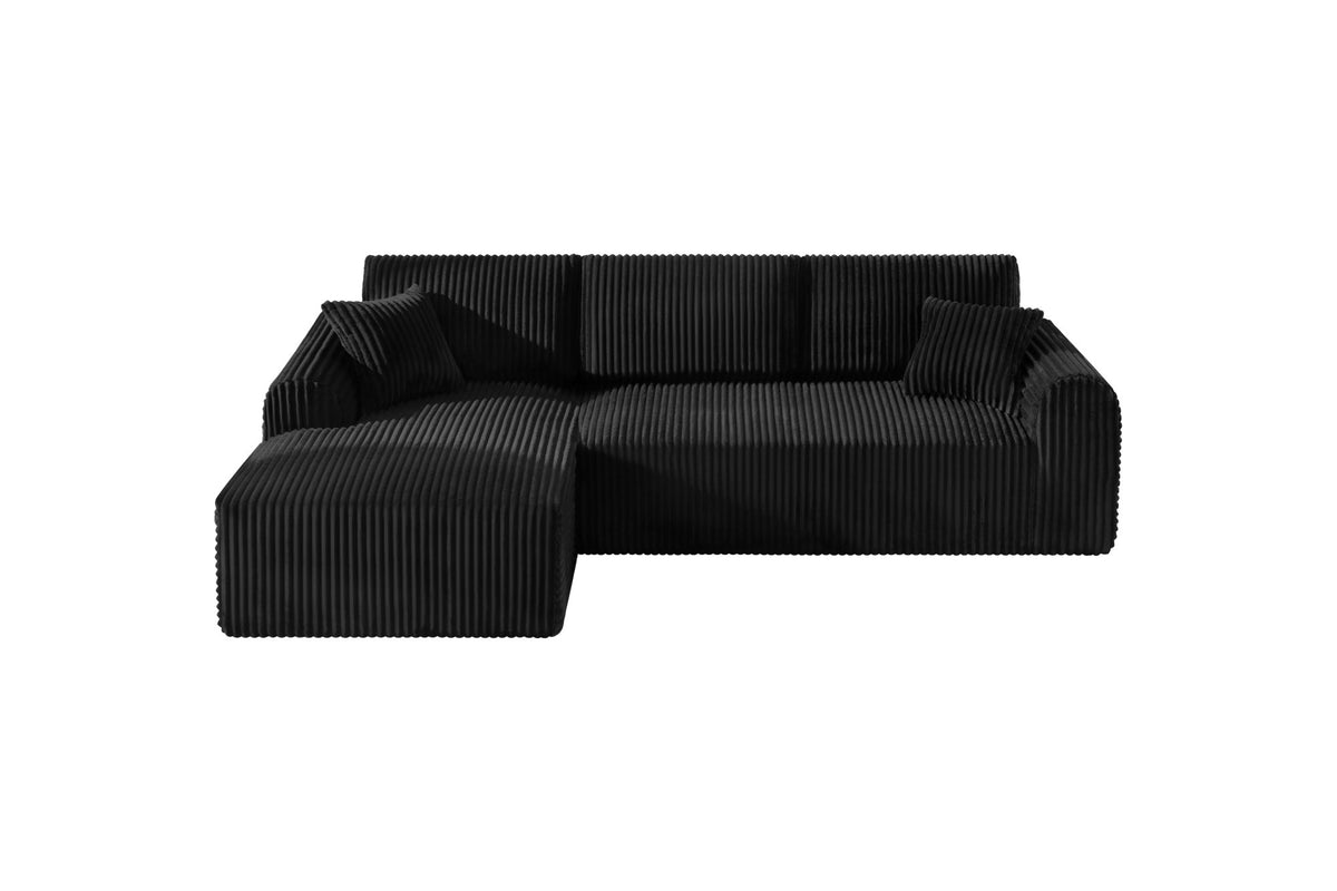 109"Cloud Modular Sectional Sofa Couch with L-Shape Chaise,Modern Minimalist Upholstered Couches for Living Room Bedroom,Deep Seat Corner Couch,No Assembly Required
