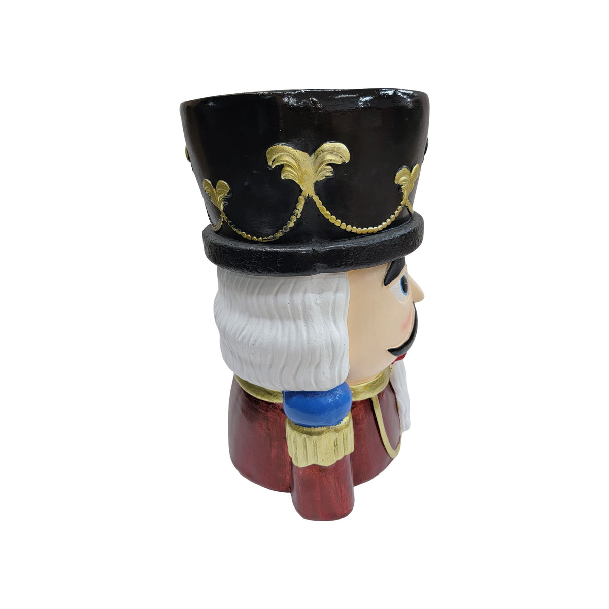 19'' Classic Nutcracker Soldier Stool, Retro Christmas Character Side Table Decor, Indoor & Outdoor Creative Figurine Seat for Patio, Garden, Living Room Home Decor