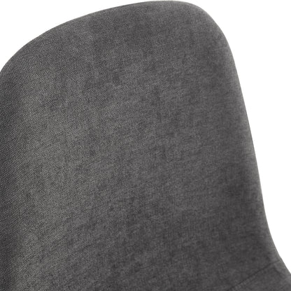 Comfortable Linen-Cotton Dining Chair Set - Six Pieces in Dark Gray.Integrated Seat and Backrest,Linen-Cotton Material,Modern Home Matching.W1151124300