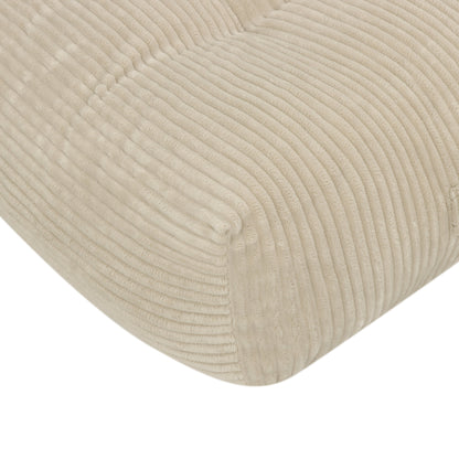 62.9"Corduroy Fabric Beanbag Couch for Living Room, Bedroom & Dorm, Cozy Fluffy Cloud Mini Couch-Corduroy-Camel
