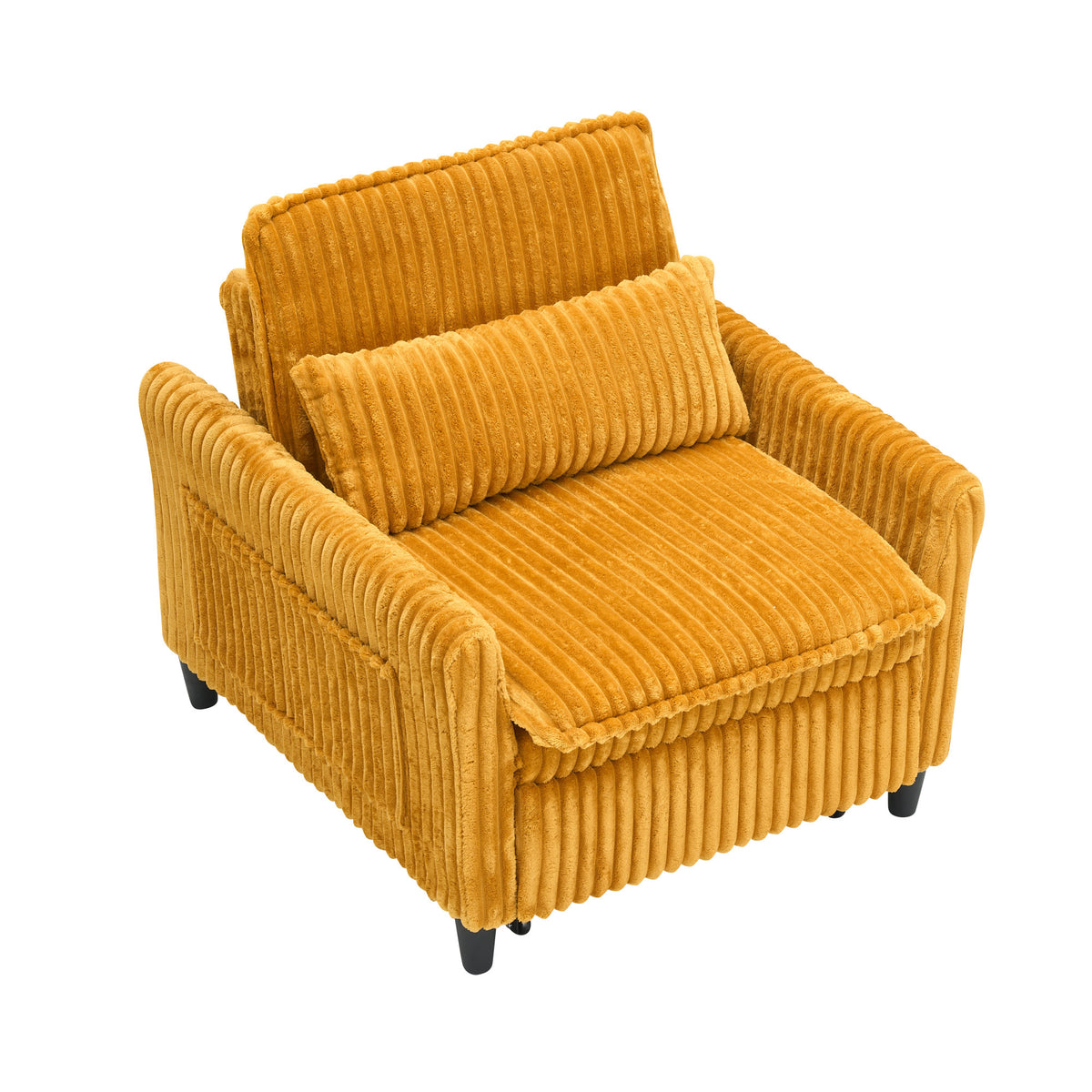 orange comfortable chair for Small apartment Bedroom space Balcony Small sofa bed Lazy Small sofa with a pillo