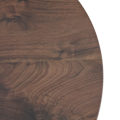 Walnut wood grain medium density fiberboard circular coffee table - diameter 19.6 inches, height 18.8 inches walnut wood grain veneer, flexible adaptation to circular tabletop.W2920P404128