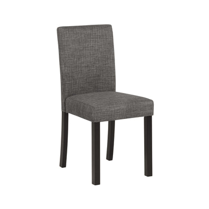 Modern 6-Piece Dining Table Set with Bench and Chairs for Dining Room or Kitchen - Light Grey & Black Two-Tone