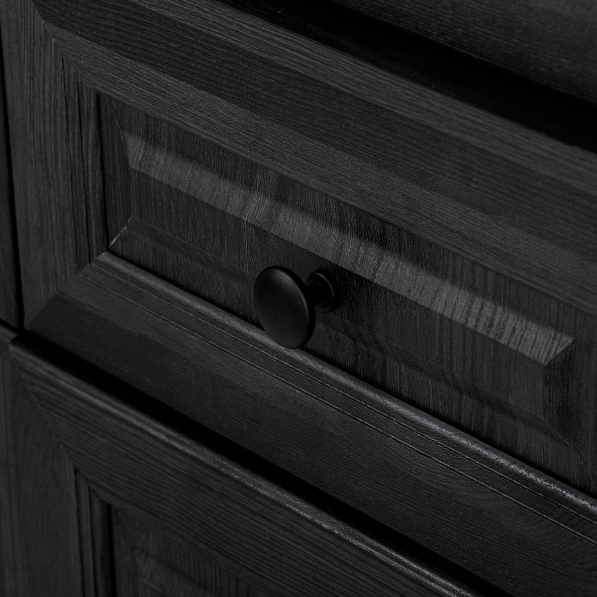 K&K 71" Tall Kitchen Pantry Cabinet with 3 Pull Out Cabinet Organizers, Farmhouse Embossed Texture Storage Cabinet with 6 Door Shelves – Black