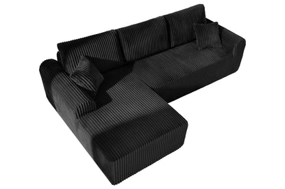109"Cloud Modular Sectional Sofa Couch with L-Shape Chaise,Modern Minimalist Upholstered Couches for Living Room Bedroom,Deep Seat Corner Couch,No Assembly Required