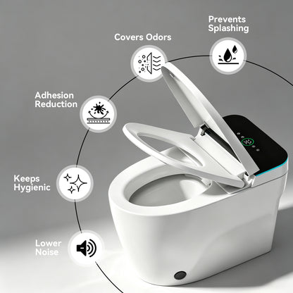 Smart Toilets with Heated Bidet Seat.Portable toilet with bidet built.Intelligent Toilet Auto Open/Close Seat. Bidet toilet with Dryer and Warm Water