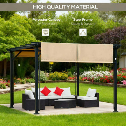 Pergola Canopy Patio Metal Shelter 12" x 10"