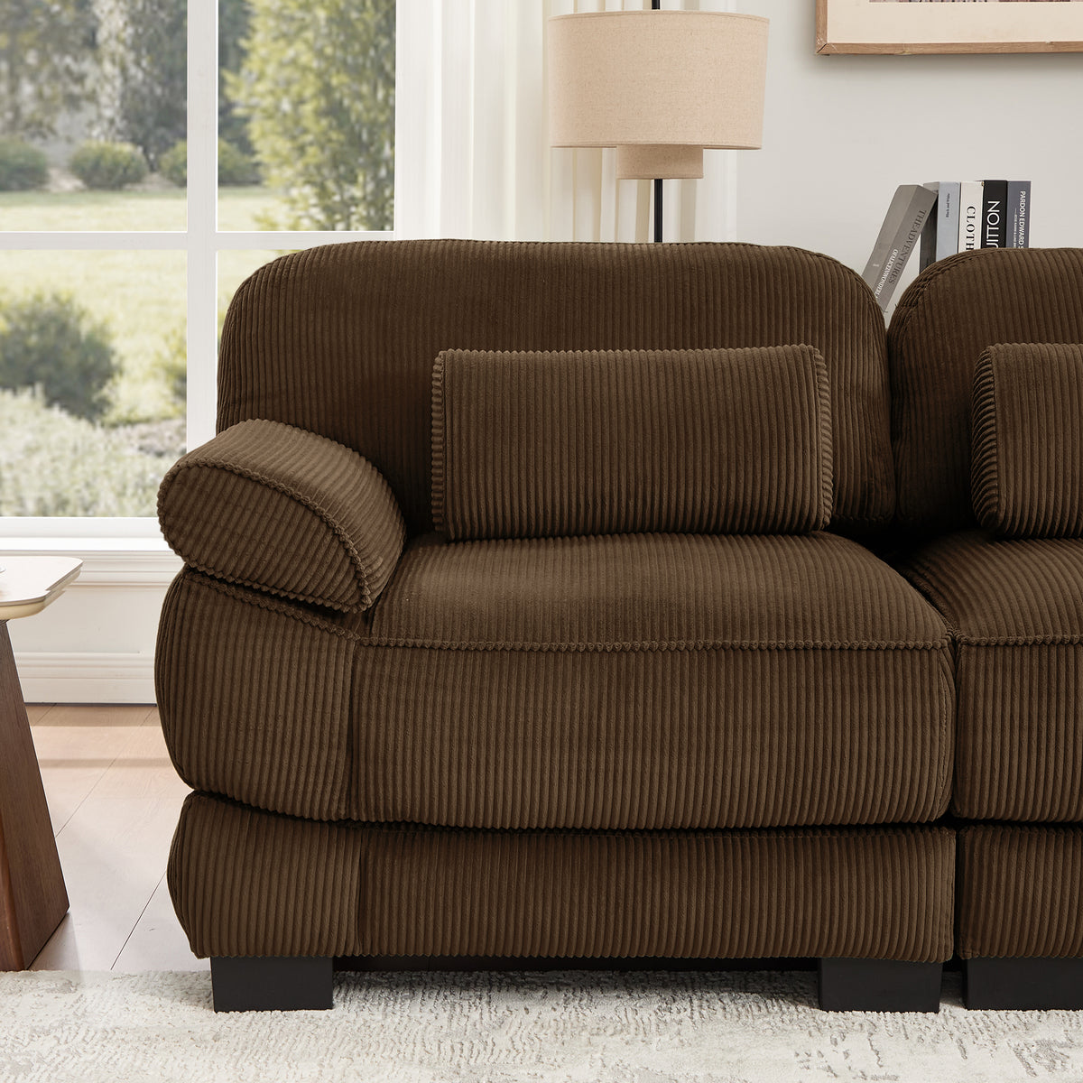 Ottoman Corduroy -Brown