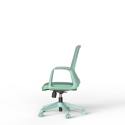 Executive Office Ergonomic Mesh Chair 350LBS, Office Seating, Mesh Fabric, Comfortable Sitting, Integrated Armrest, Lifting, Swivel Net Chair (Cyan)