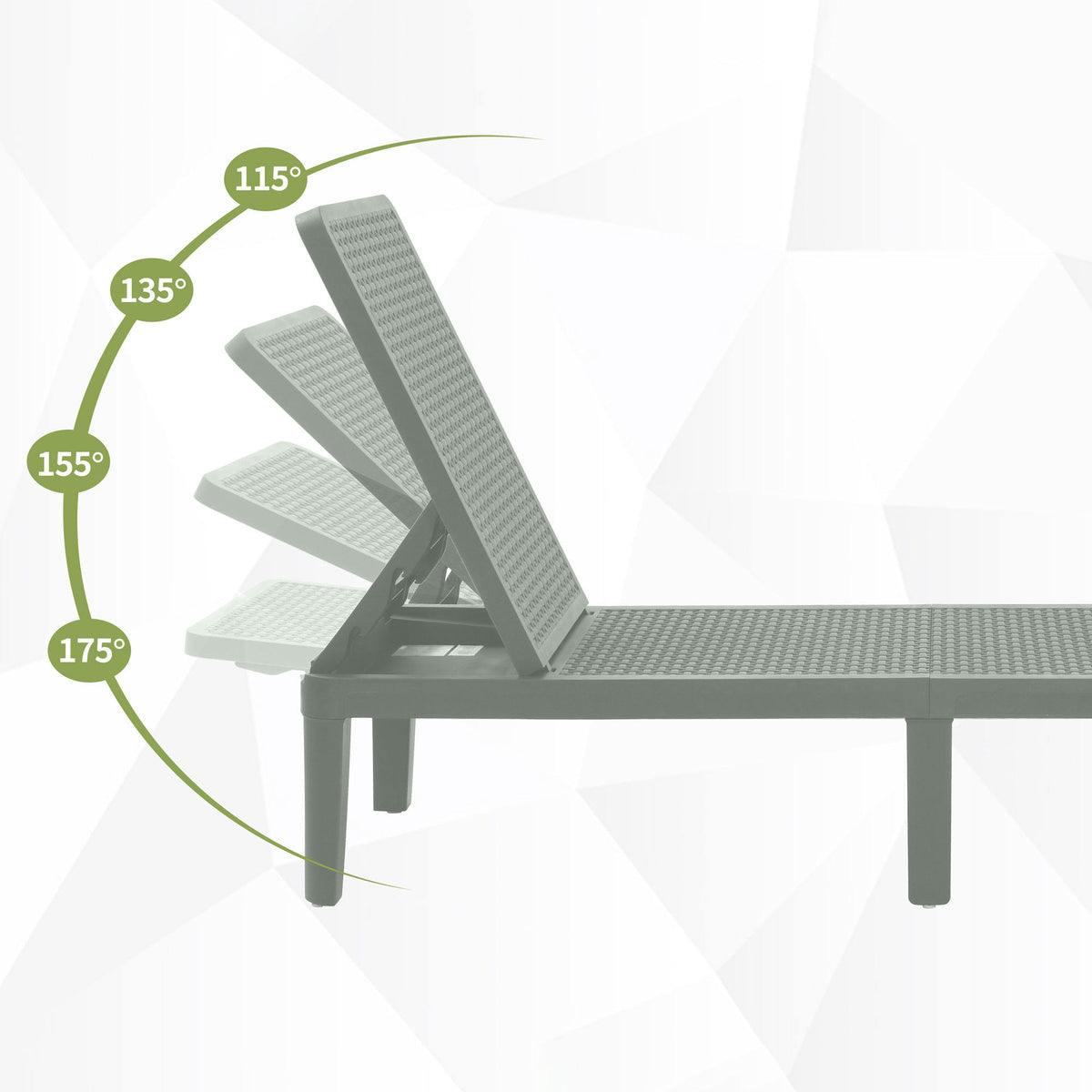Outdoor Lounger Chair, Green
