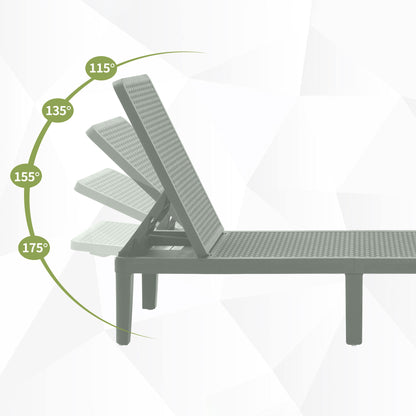 Outdoor Lounger Chair, Green