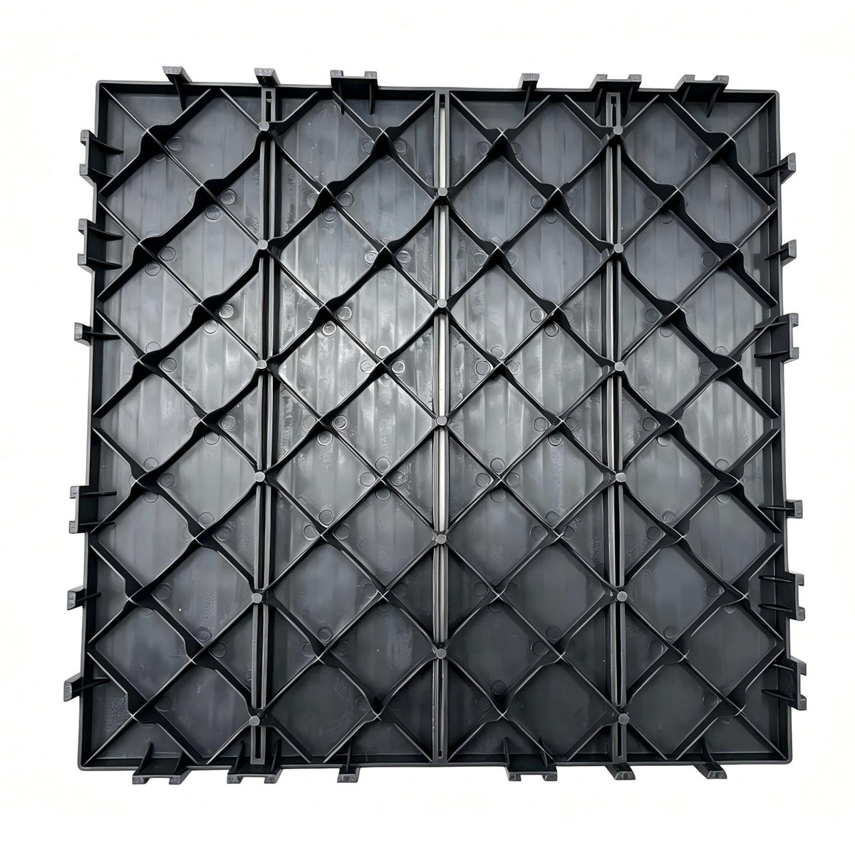 Plastic Interlocking Deck Tiles, 44 Pack 12"x12" Waterproof Non-Slip Outdoor Patio Flooring, All Weather Drainable Snap Together Decking Tiles for Poolside, Porch, Garden, Backyard & Shed Floor,Grey