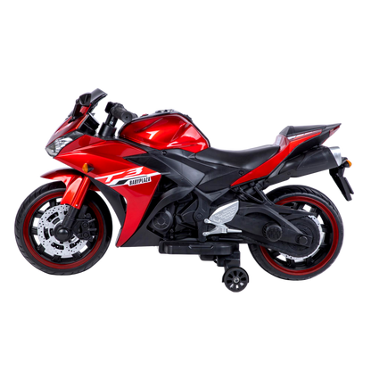 Kids Motorcycle 12 V Motorcycle For Kids 3-8 Years Boys Girls,Kids Motorcycle Ride On Toy With Training  Wheels/Manual Throttle/ Drive By Hand /Lighting  Wheels
