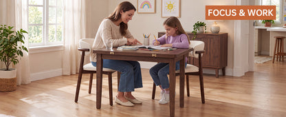 51.2" Solid Wood Folding Dining Table, Rotating Drop Leaf Design with Walnut Finish, Space-Saving Kitchen Table for 4-6 People, Farmhouse Style for Small Apartments, Easy Assembly