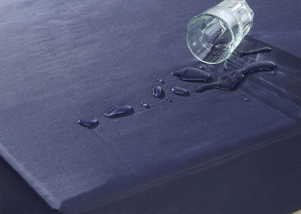 6 Inch Waterproof Foam Mattress, Navy Blue Quilted Breathable Fabric, Twin Size