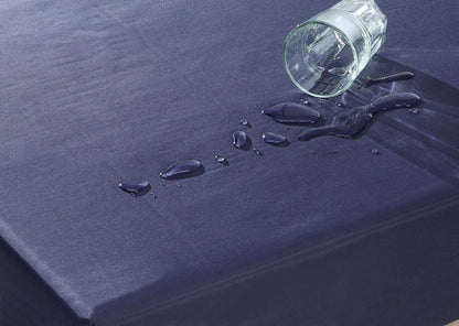 6 Inch Waterproof Foam Mattress, Navy Blue Quilted Breathable Fabric, Twin Size
