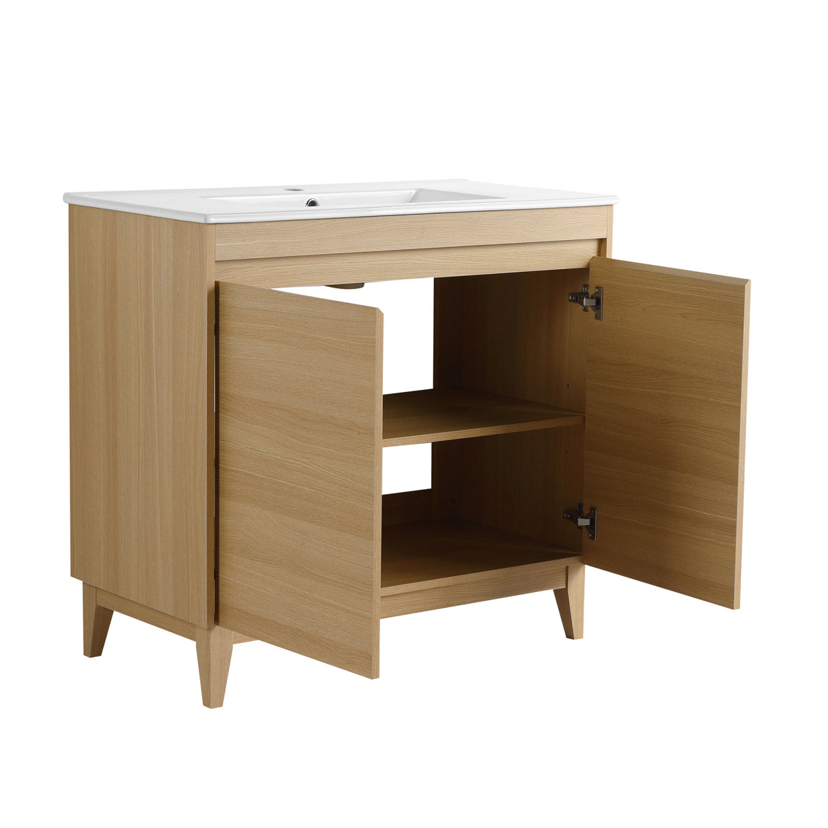36" Freestanding Bathroom Vanity With Ceramic Sink