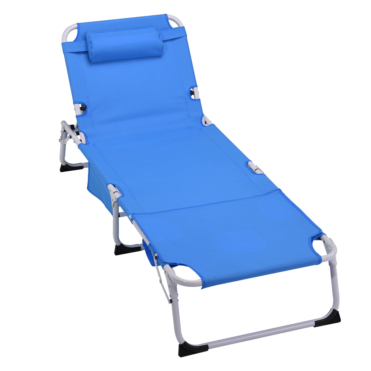 3-in-1 Heavy Duty Tanning Chair with Face Hole Adjustable 5-Position Folding Chaise Lounge Chairs for Outside Portable Lay Flat Beach Lounge Chair for Outdoor Sunbathing Patio Pool Lawn Camping Deck P