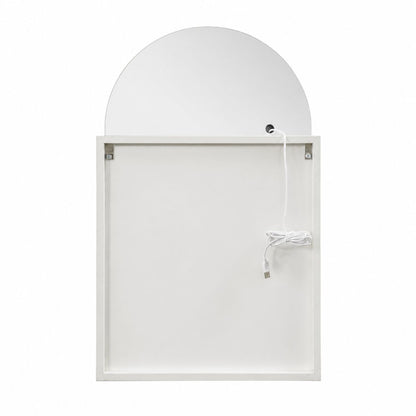 Arched LED Bathroom Cabinet, Wall Mounted Bathroom Mirror Cabinet with Storage, Touch Control Lighted Vanity Mirror Cabinet for Bathroom