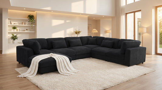 Corduroy Upholstered Modular Sectional
