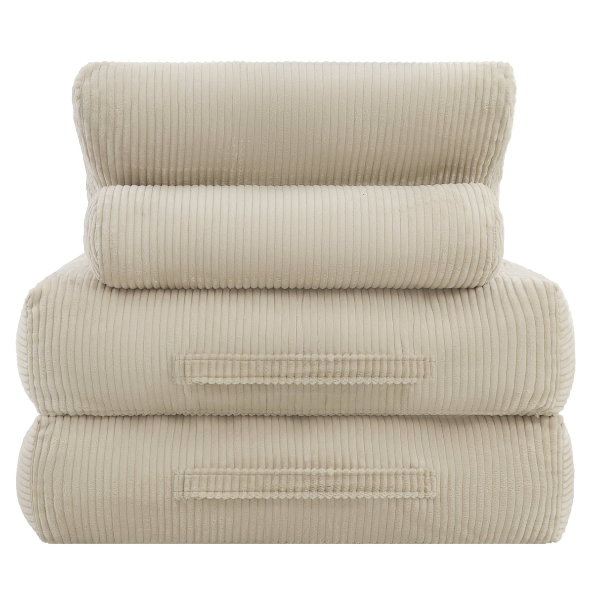 62.9"Corduroy Fabric Beanbag Couch for Living Room, Bedroom & Dorm, Cozy Fluffy Cloud Mini Couch,Corduroy