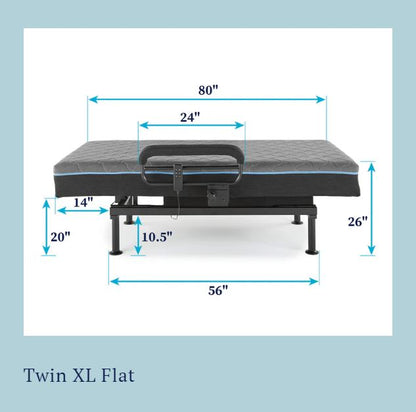 Twin XL Adjustable Sleep to Stand Bed with Convenient Lift Assist TXL
