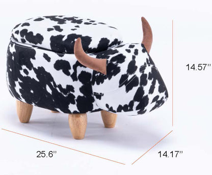 Connor the Cow Storage Ottoman