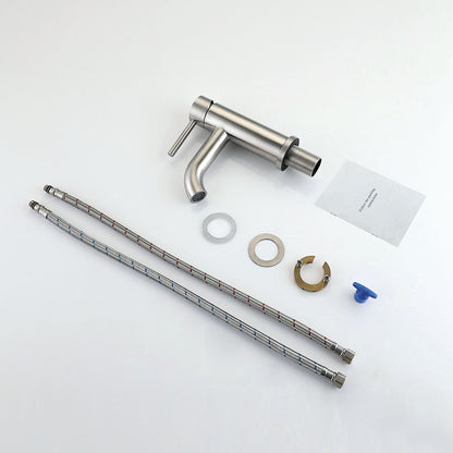 Single Hole Bathroom Faucet,Modern Single Handle Vanity Basin Faucet