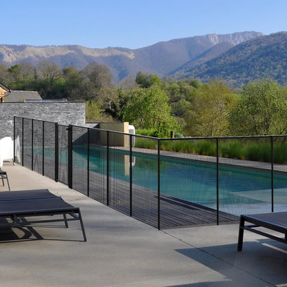 Safety Fence for In Ground Pool,Size:4' x 48',Black