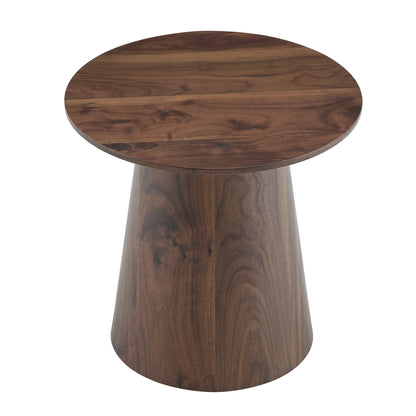 Walnut wood grain medium density fiberboard circular coffee table - diameter 19.6 inches, height 18.8 inches walnut wood grain veneer, flexible adaptation to circular tabletop.W2920P404128