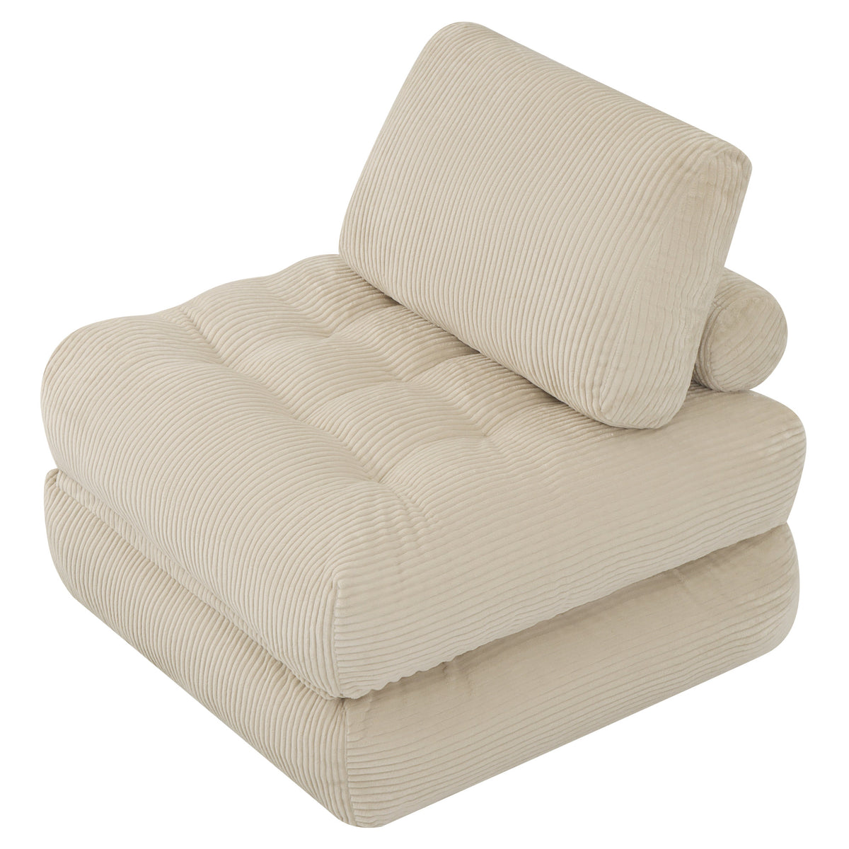 62.9"Corduroy Fabric Beanbag Couch for Living Room, Bedroom & Dorm, Cozy Fluffy Cloud Mini Couch,Corduroy