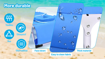 3-in-1 Heavy Duty Tanning Chair with Face Hole Adjustable 5-Position Folding Chaise Lounge Chairs for Outside Portable Lay Flat Beach Lounge Chair for Outdoor Sunbathing Patio Pool Lawn Camping Deck P