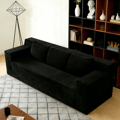 71" 3Setaser Sofa,Corduroy Fabric,Deep Seat Couches,Comfy Loveseat Sofa,No Assembly,1pcs for Living room, Bedroom,Conference room ,Apartment