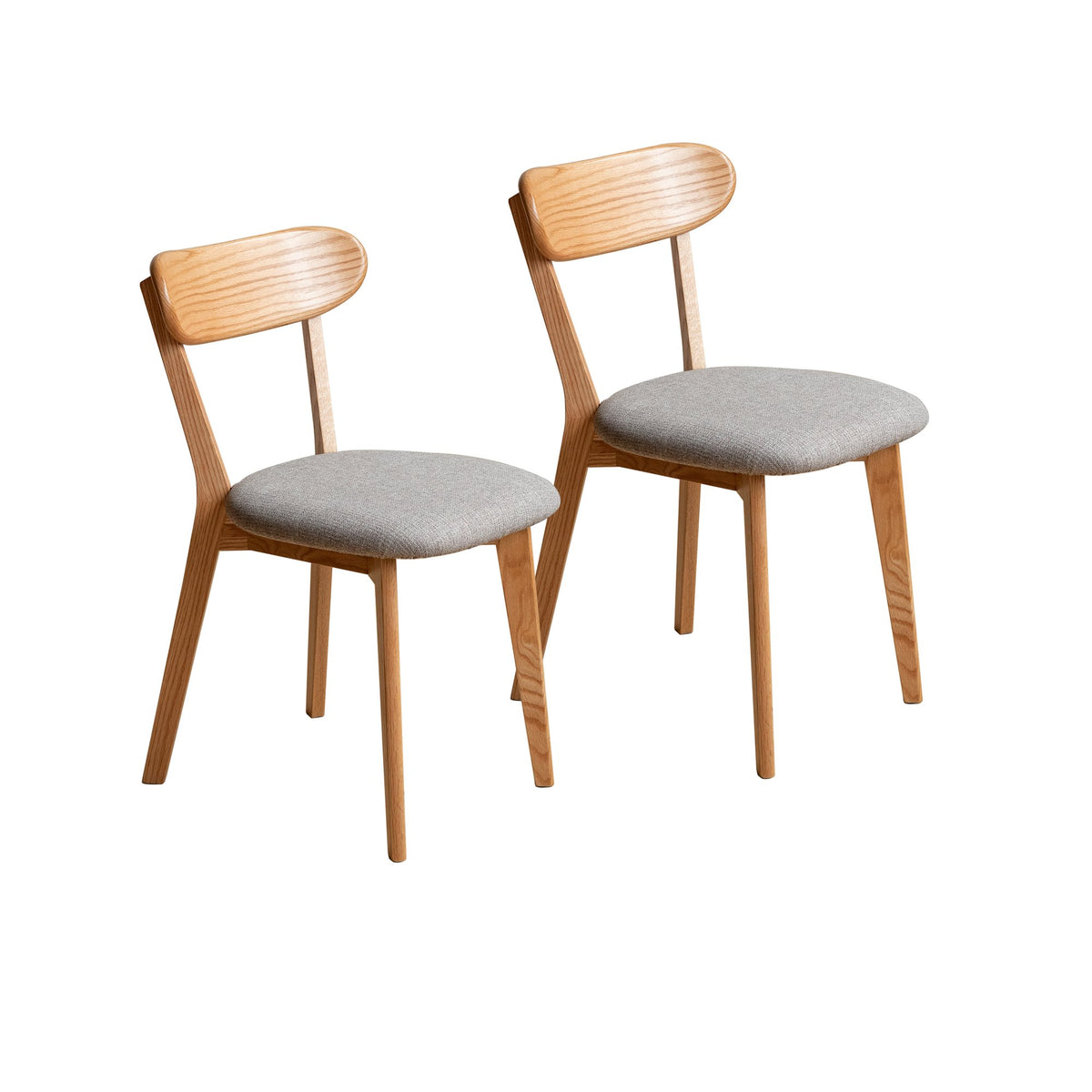 (Set of 2 pcs) Dining Chair Wooden FAS Grade Oak Natural Wood Made in North America 100% Dirt-free Wood Chair Solid Chair Table Chair