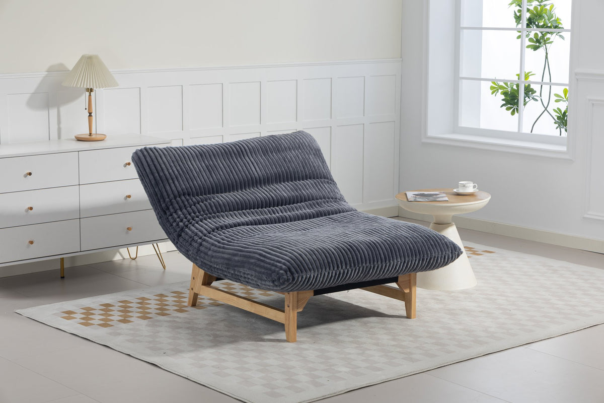 Bean bag chair for Adults, Accent Armless Lazy Sofa, Casual Single Sofa, Corduroy Fabric, With Backrest, Single Seat