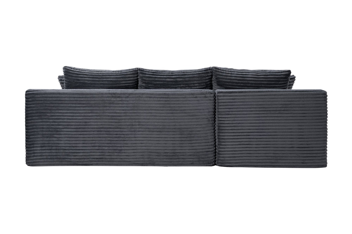 94.5" Cloud Modular Sectional Sofa Couch with L-Shape Chaise, Modern Minimalist Upholstered Couches, Deep Seat Corner Couch – Model W5515P479903