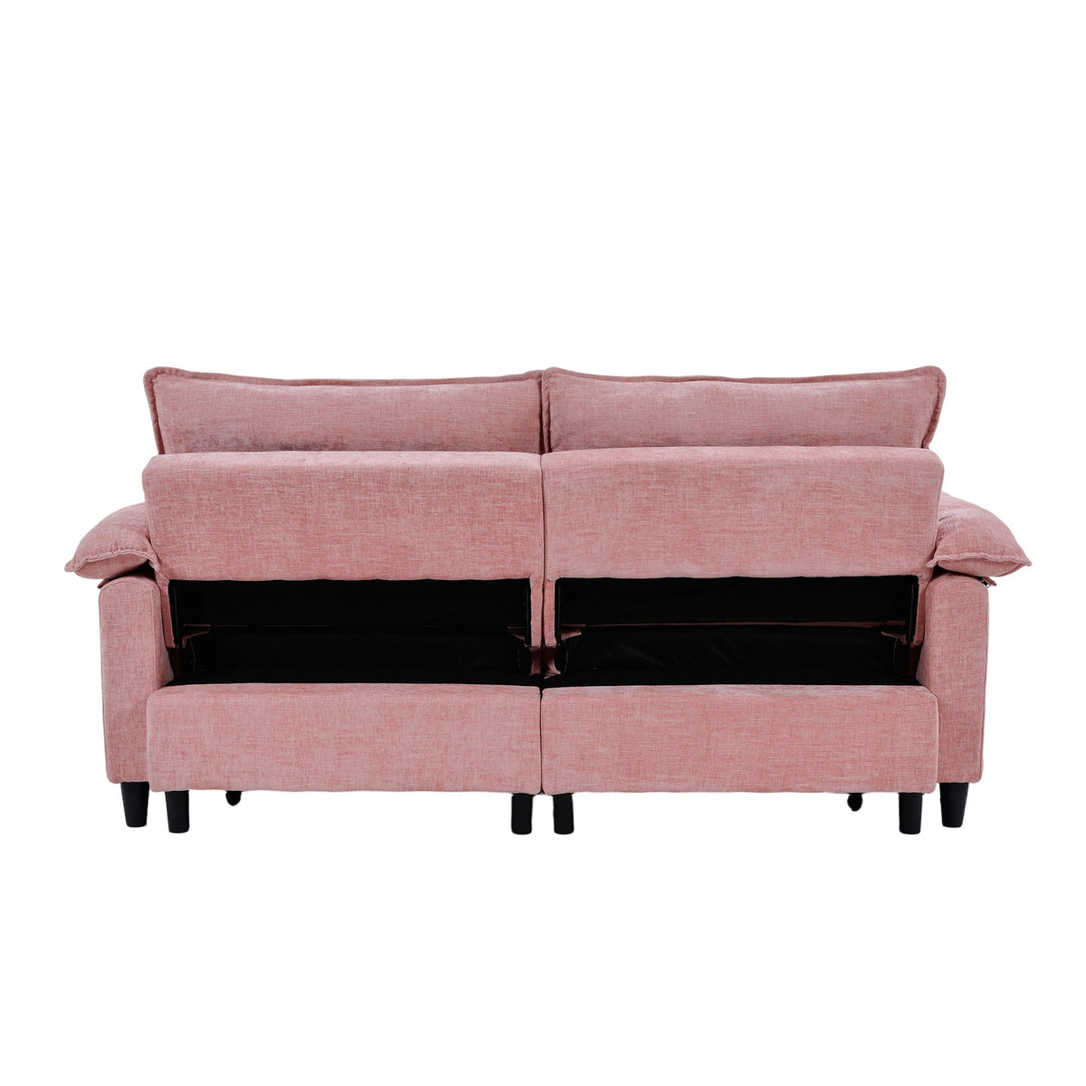 73 inch Pink Velvet Pull Out Sofa Bed Convertible Sleeper Couch with Pullout Mattress