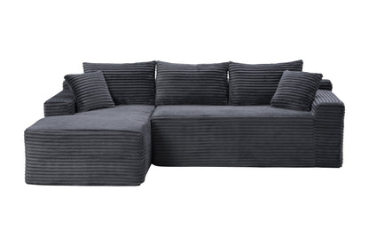 94.5" Cloud Modular Sectional Sofa Couch with L-Shape Chaise, Modern Minimalist Upholstered Couches, Deep Seat Corner Couch – Model W5515P479903